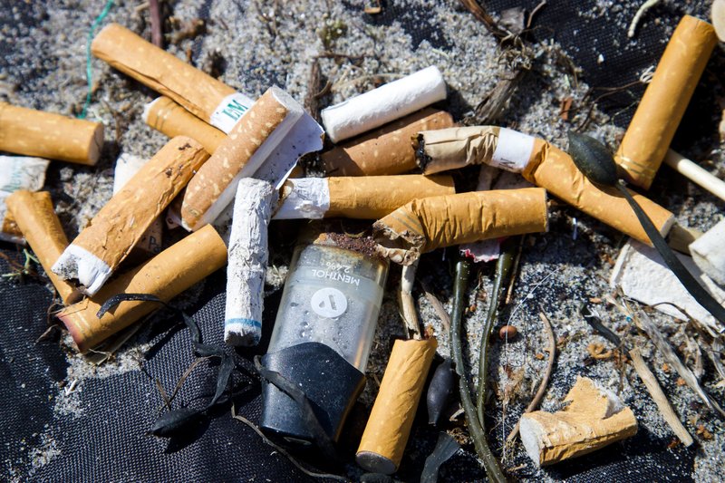 Cigarette on beach